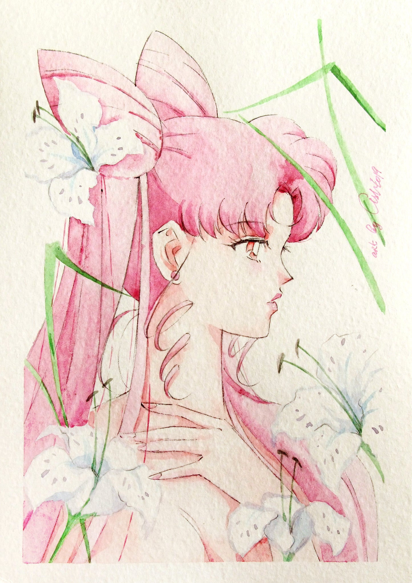 Fanart "The Spring Flowers", 2019. Postcard