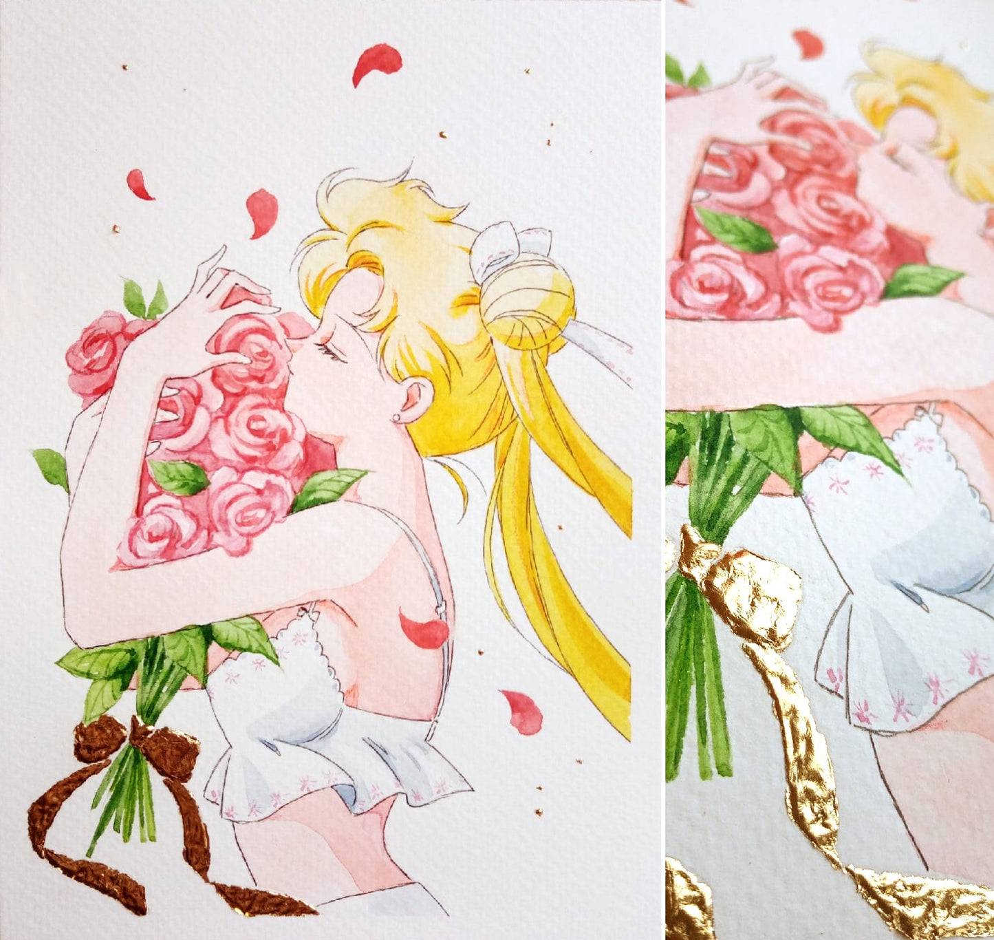 Fanart "Roses", 2023. Postcard
