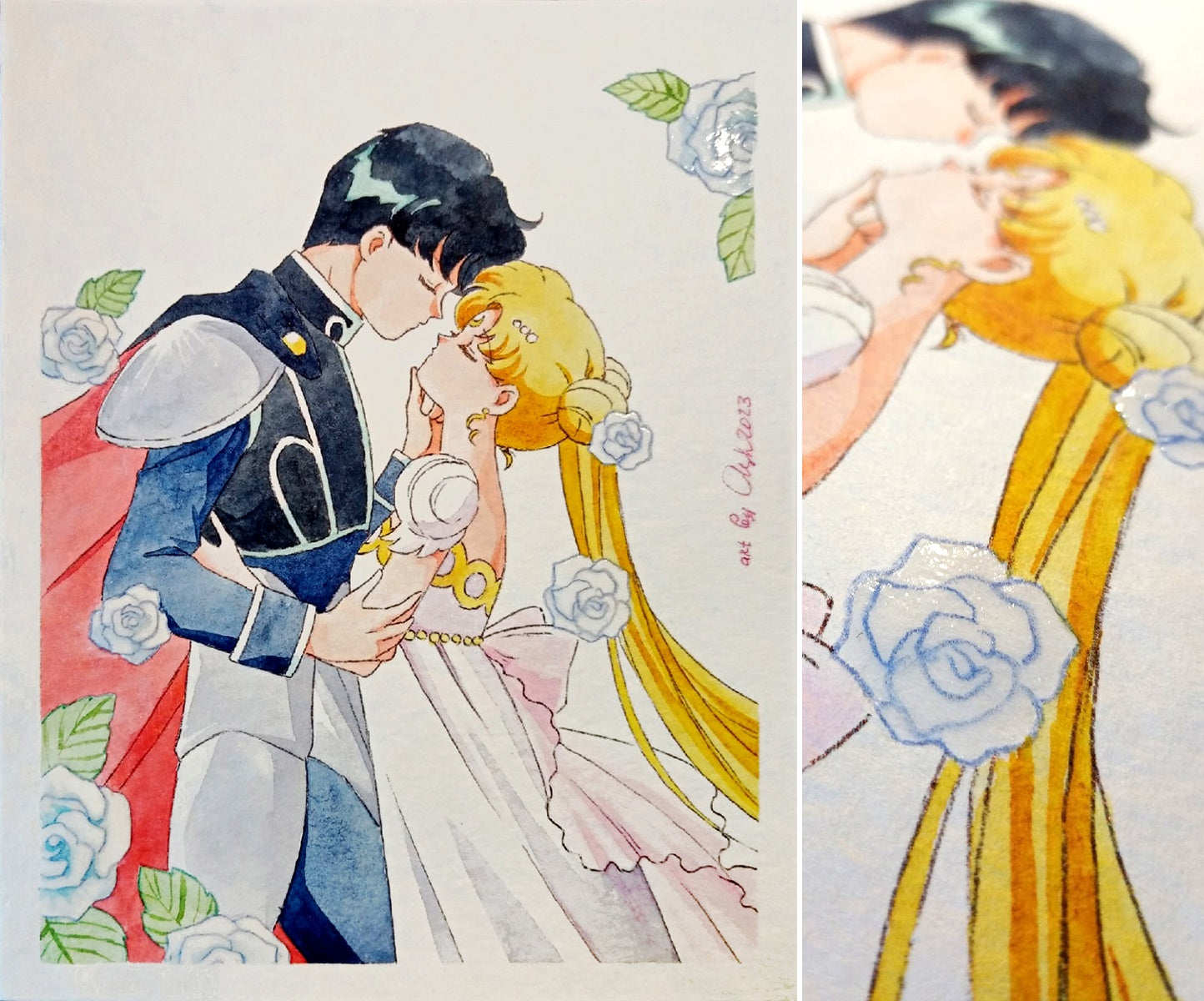Fanart "Date", 2023. Postcard / print