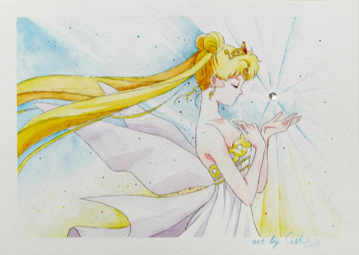 Fanart "Crystal of My Soul", 2017. Postcard