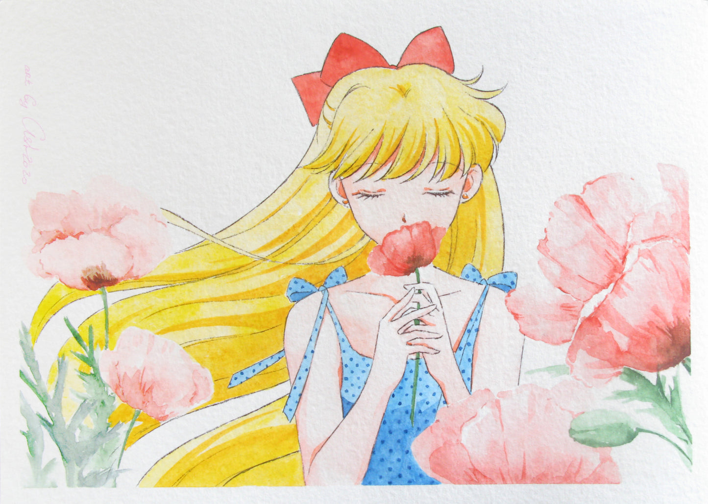 Fanart "Poppies", 2020. Postcard