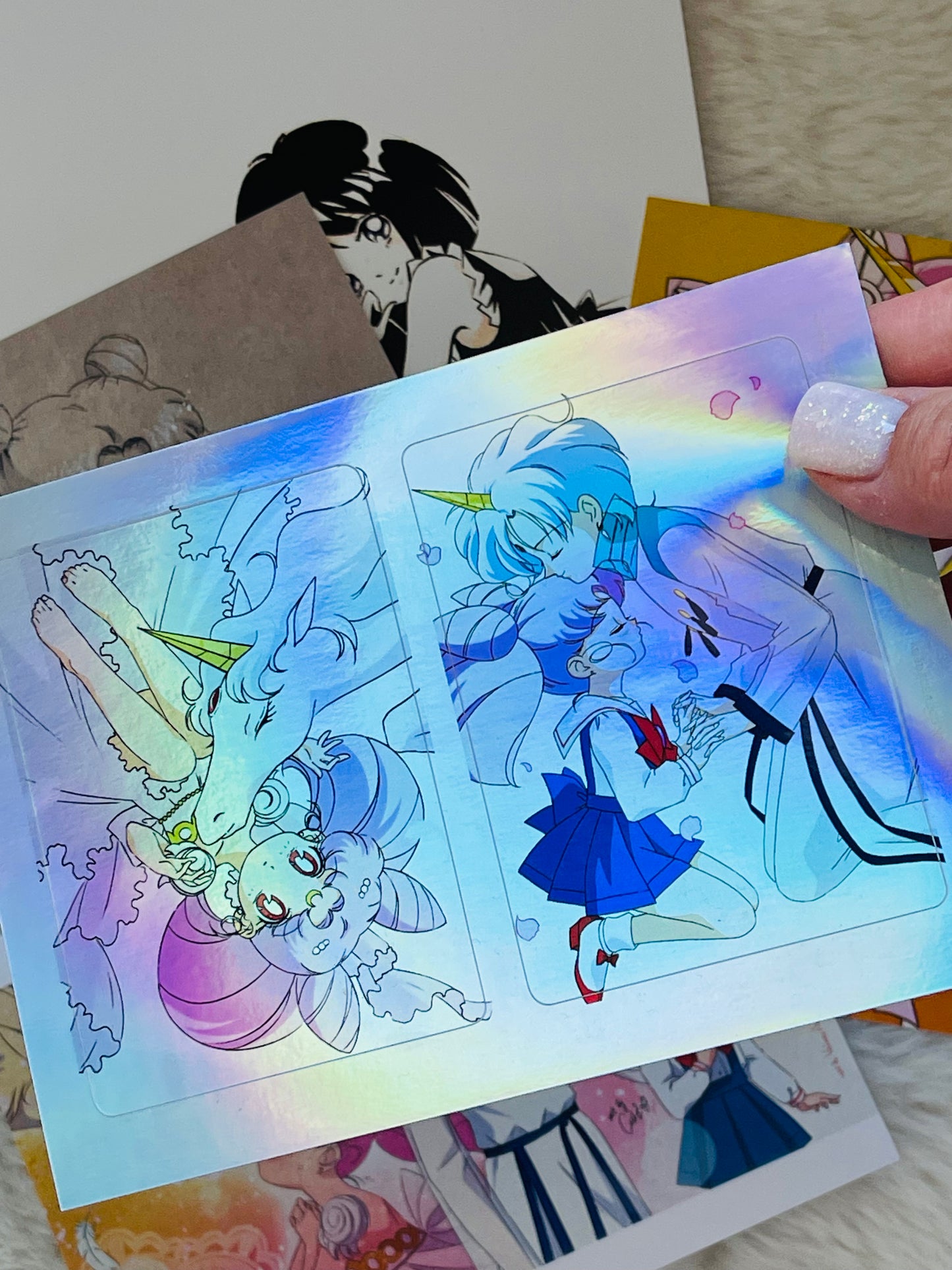 Inventory cleanup - Poster, Postcards, Holographic stickers(5 items)