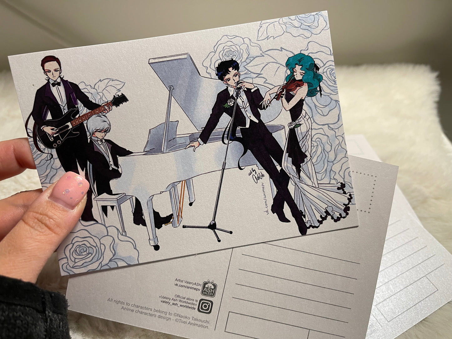 Fanart "Concerto for Piano and Violin", 2016. Postcard