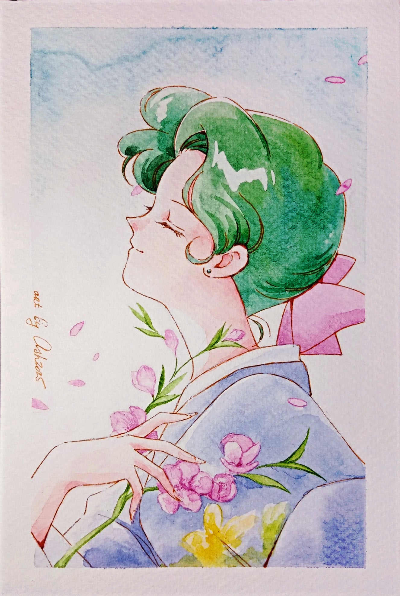 Fanart "Premonition of Spring", 2024. Postcard