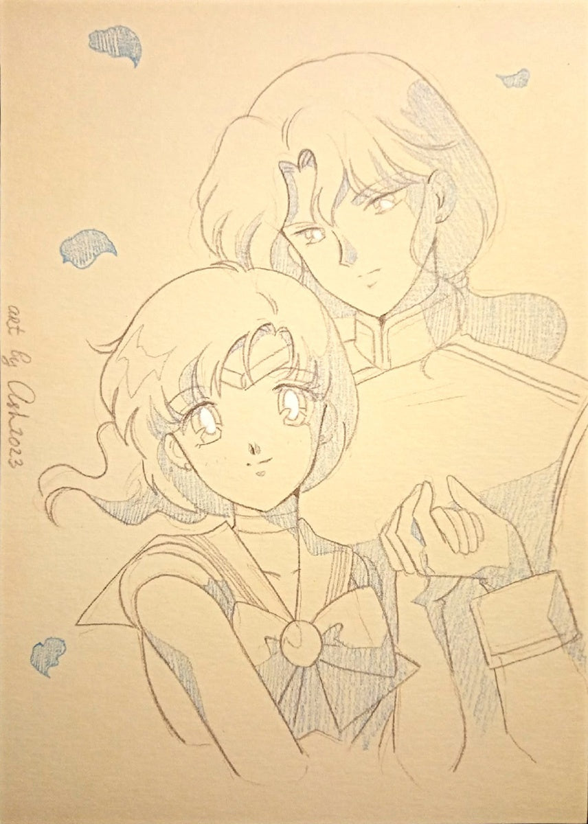 Postcard "Gensen. Sailor Mercury and Zoisite"