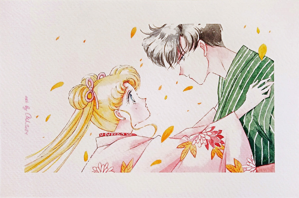 Fanart "Falling Leaves", 2024. Postcard