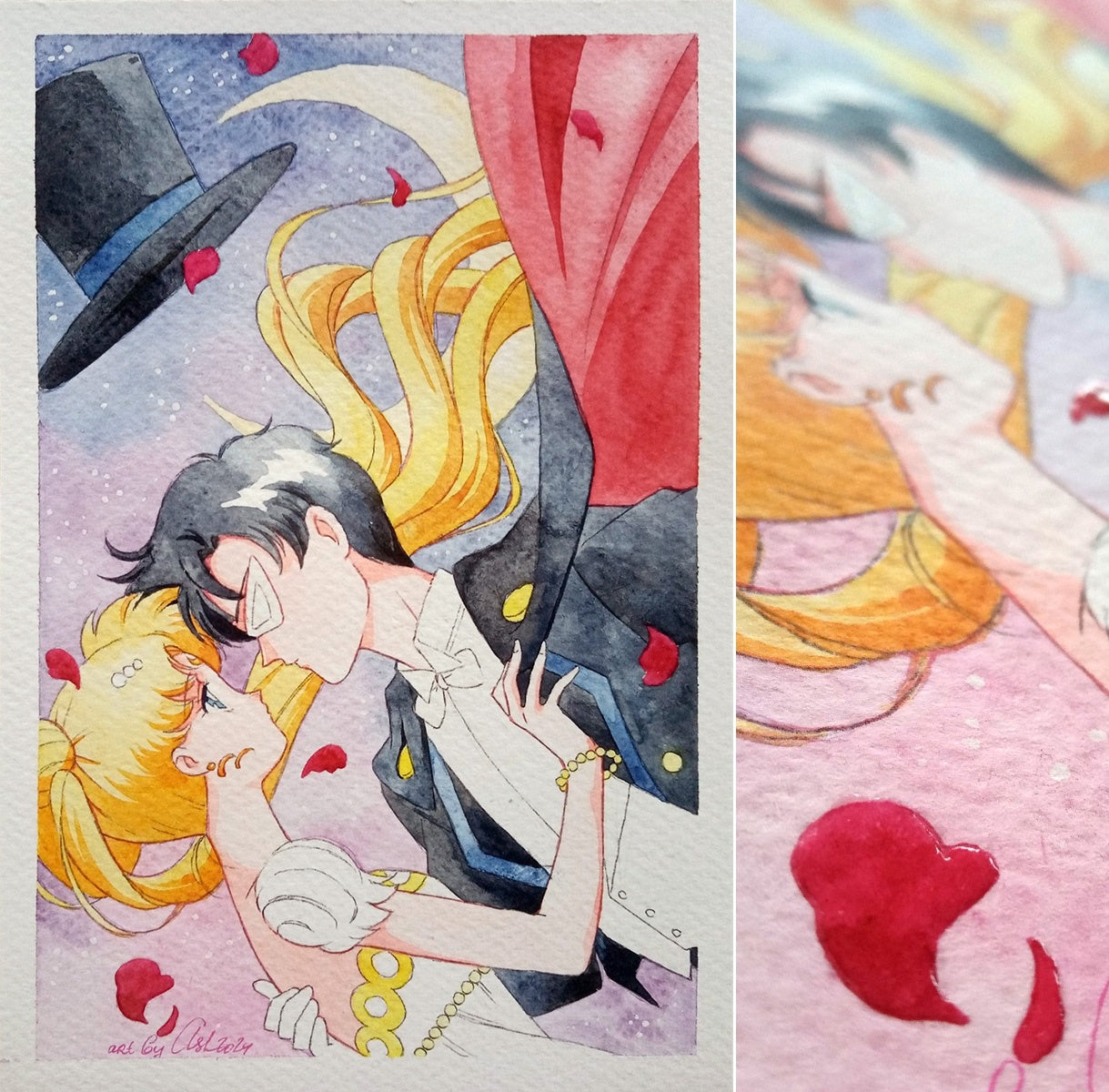 Fanart "Moon Kingdom Dreams: Dance with the Prince of Earth", 2024. Postcard