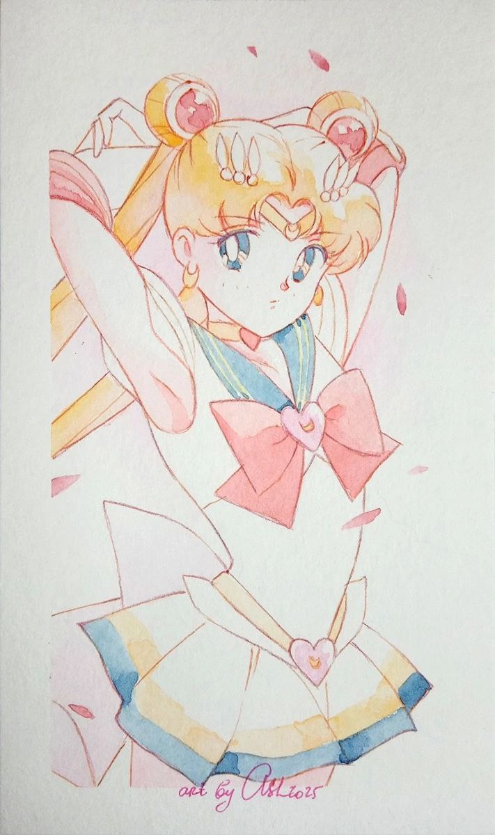 Original watercolor art "Sailor Moon"