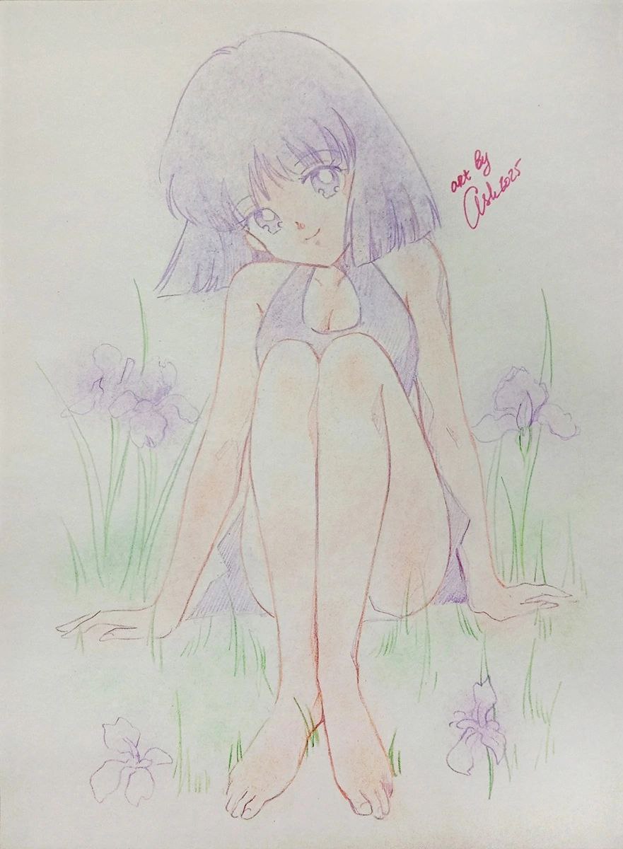Original watercolor art "Hotaru"