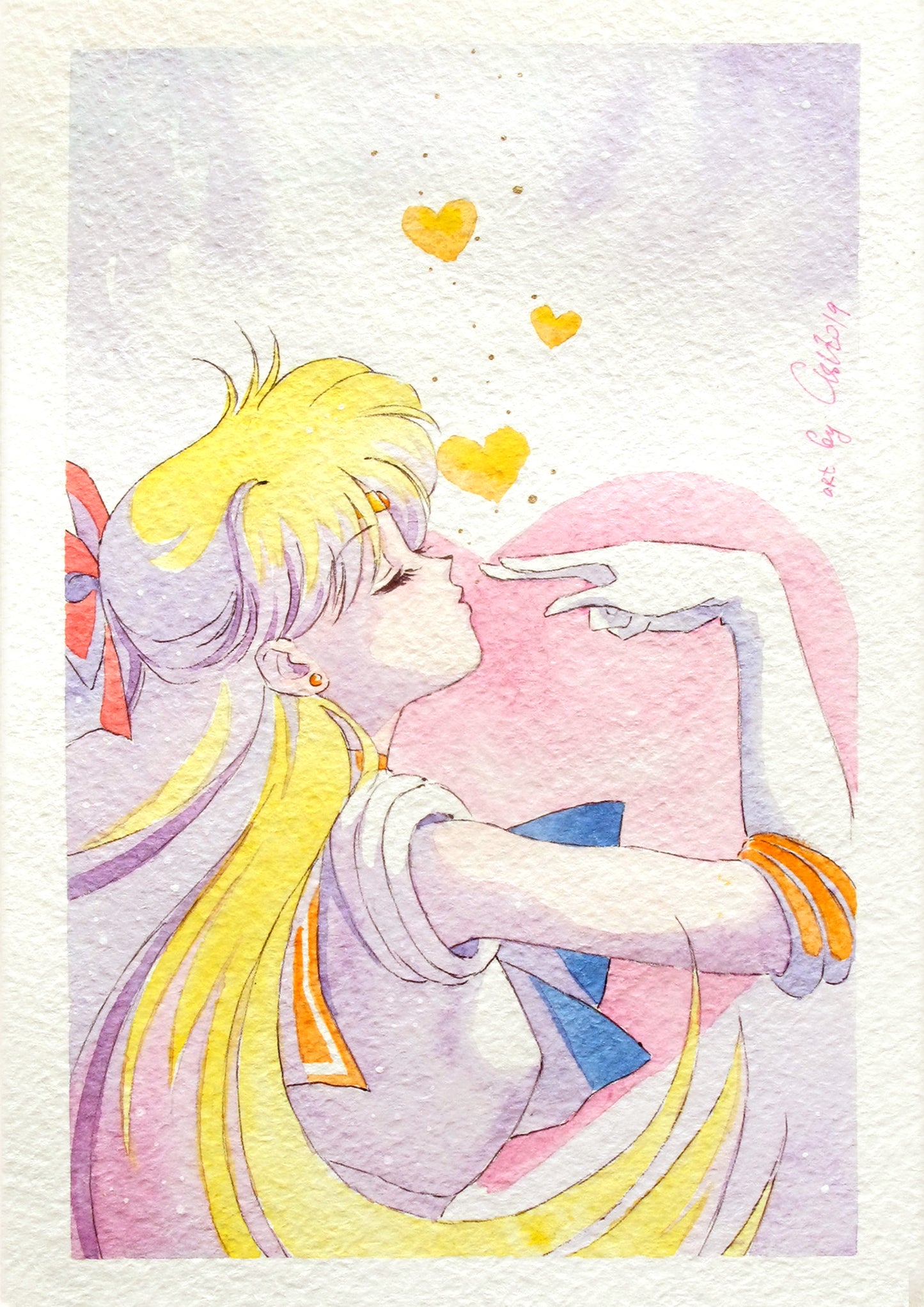 "Venus love me chain" by Valery ASH, 2019. Watercolour print.