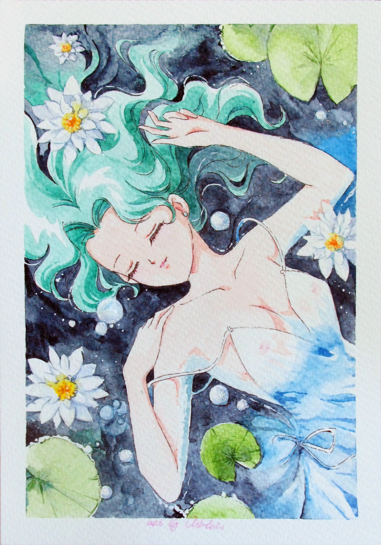 Fanart "Michiru", 2021. Postcard / print