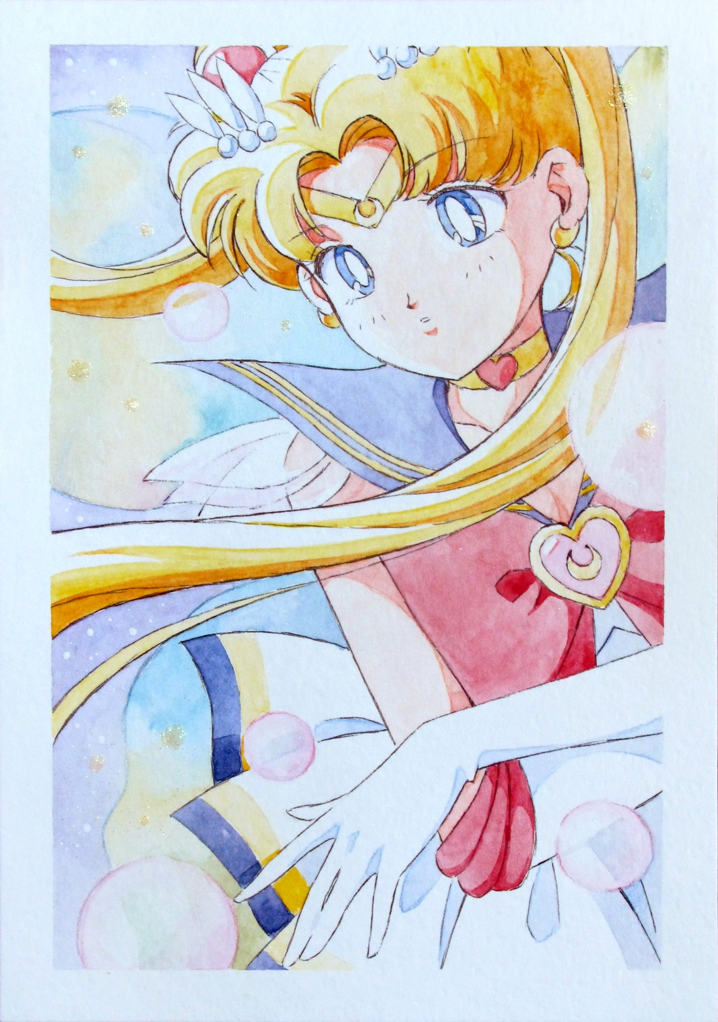 Fanart "Pretty guardian", 2021. Postcard / print