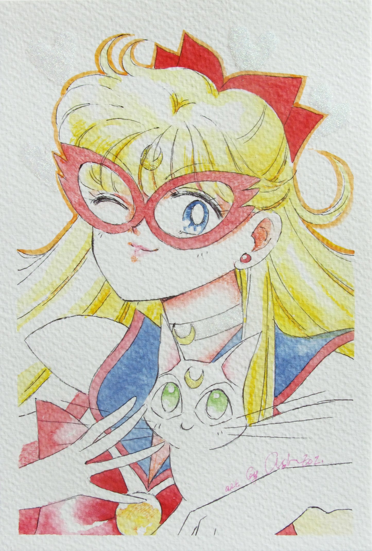 "Sailor V" by Valery ASH, 2021. Watercolour print