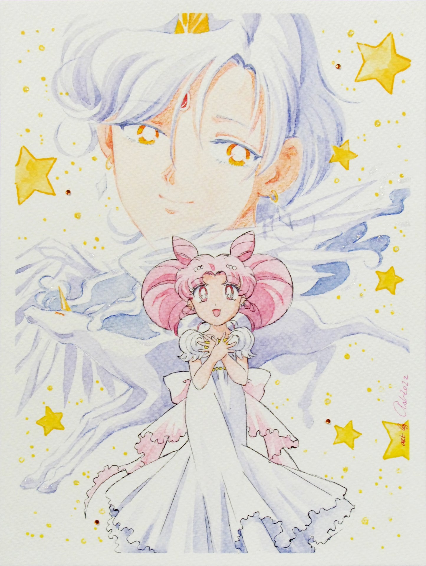 "Power of Dream" by Valery ASH, 2022. Watercolour print