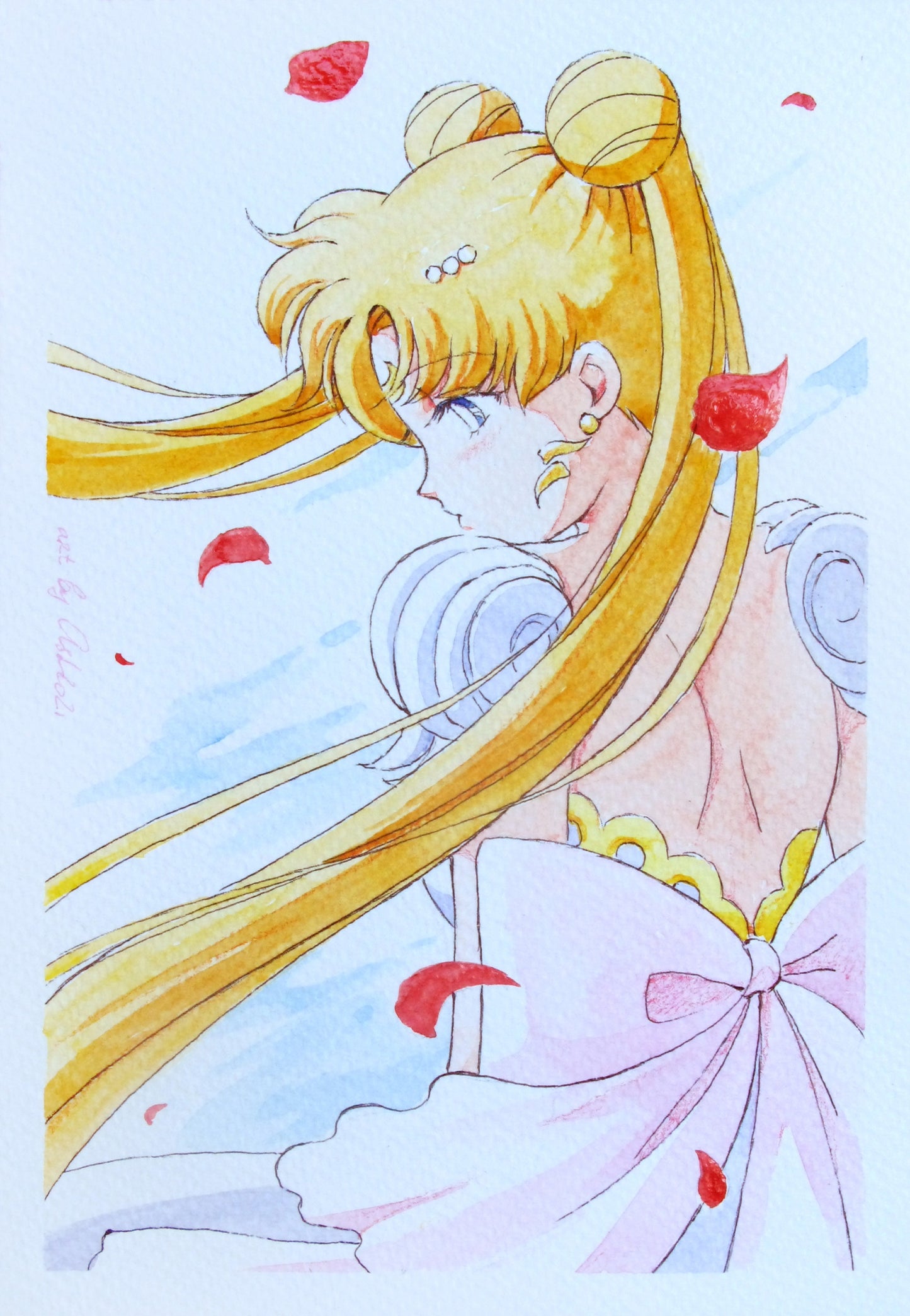 "Wind" Fanart by Valery ASH, 2021. Watercolour print