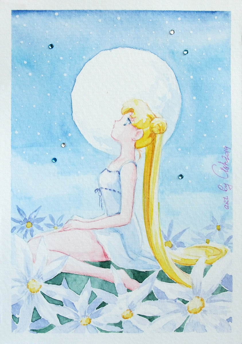 Fanart "Full moon", 2019. Postcard / poster