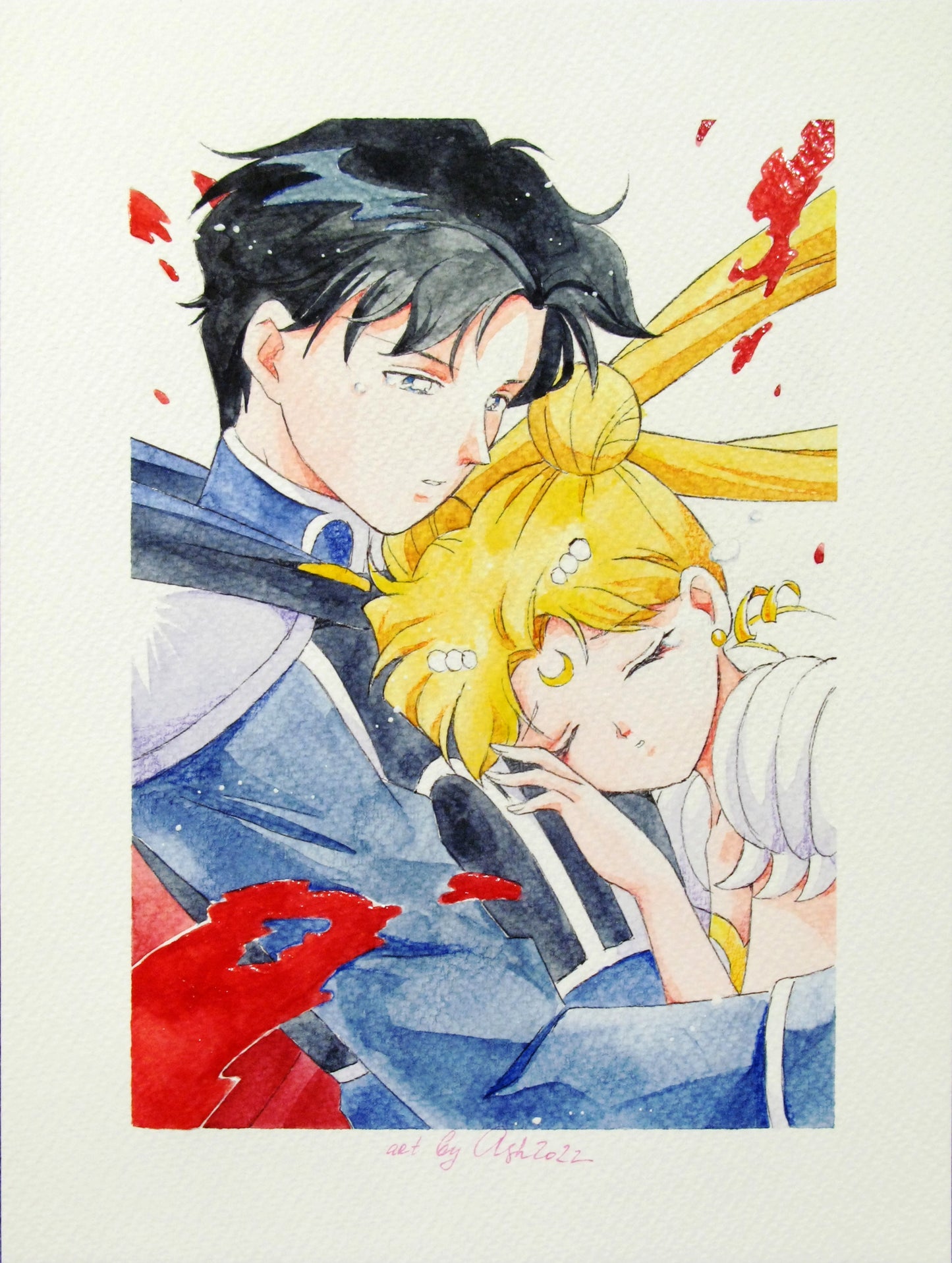 Fanart "Fight for your love", 2022. Postcard / print