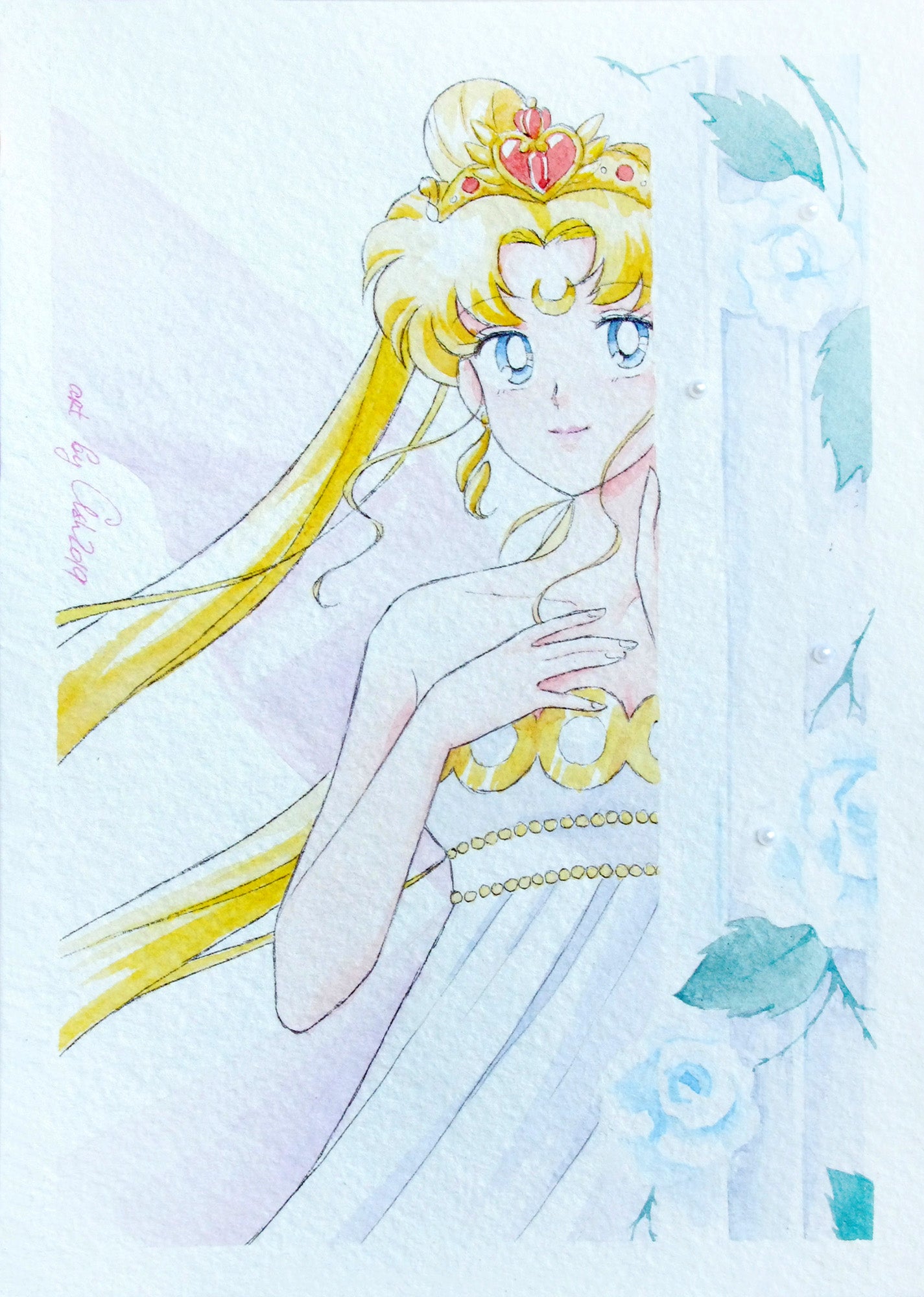 "Young Queen" by Valery ASH, 2019. Watercolour print