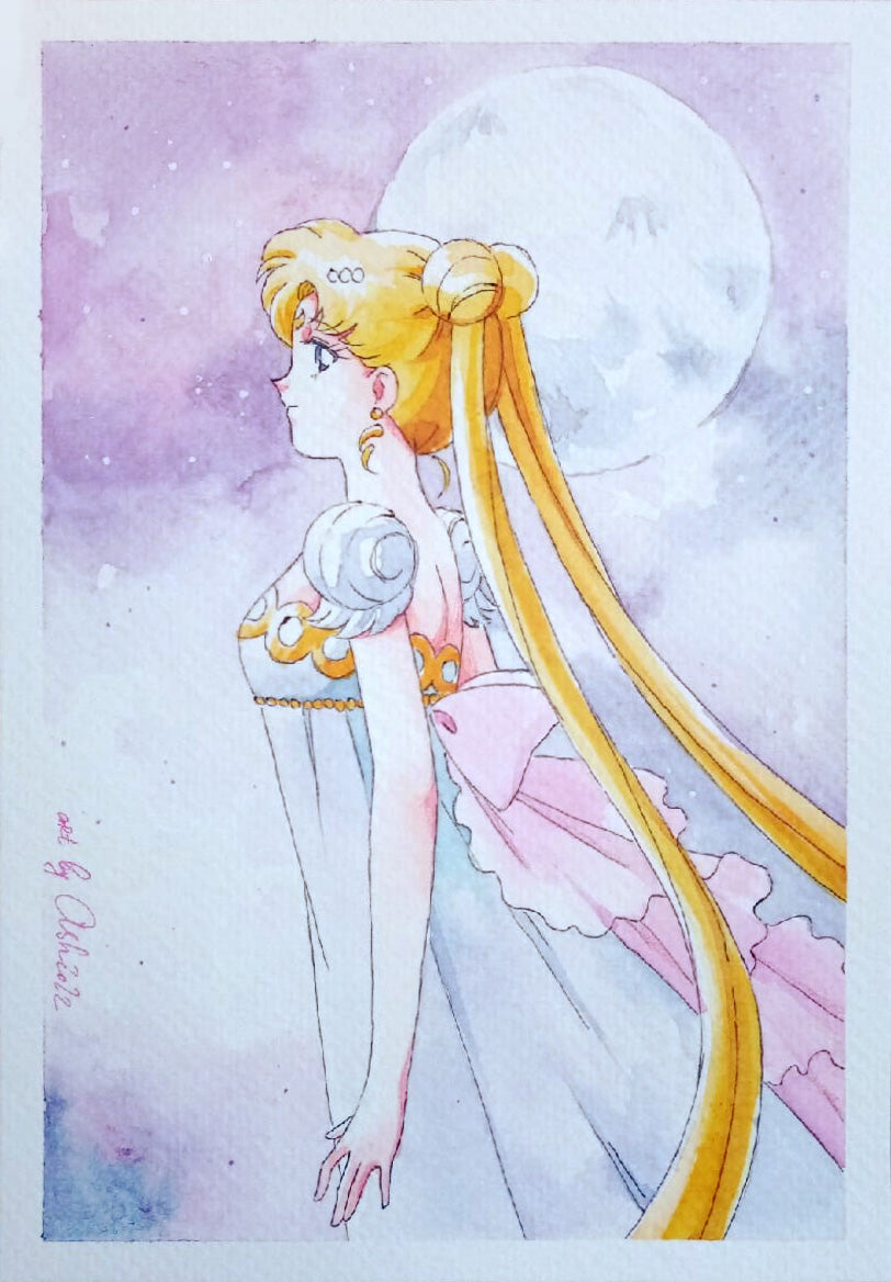 Fanart "My moon", 2022. Postcard / print