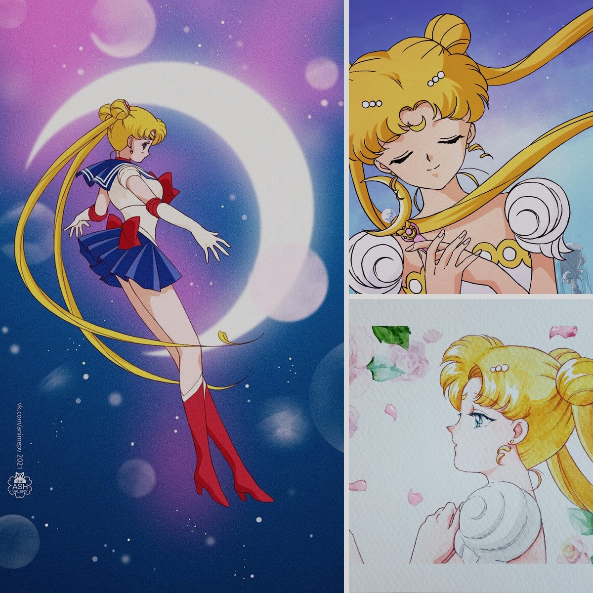 Sailor Moon fan art by Valery ASH