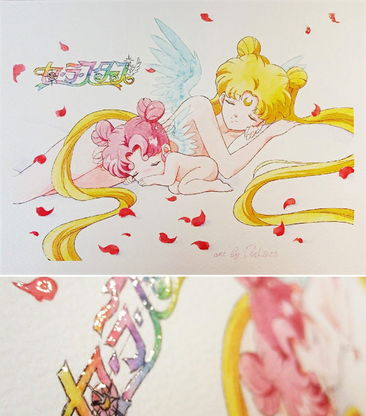 Fanart "Angels", 2023. Postcard / print