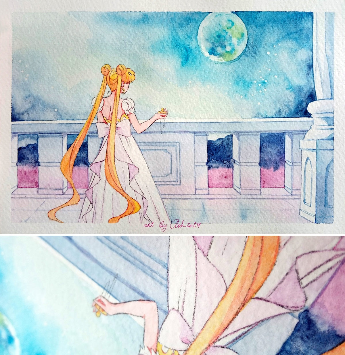 Fanart "Dreams", 2024. Postcard