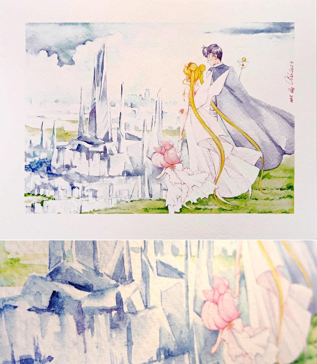 Fanart "Our new world", 2024. Postcard / print