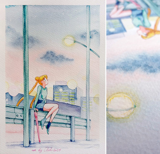 Postcard "Watching the sky"