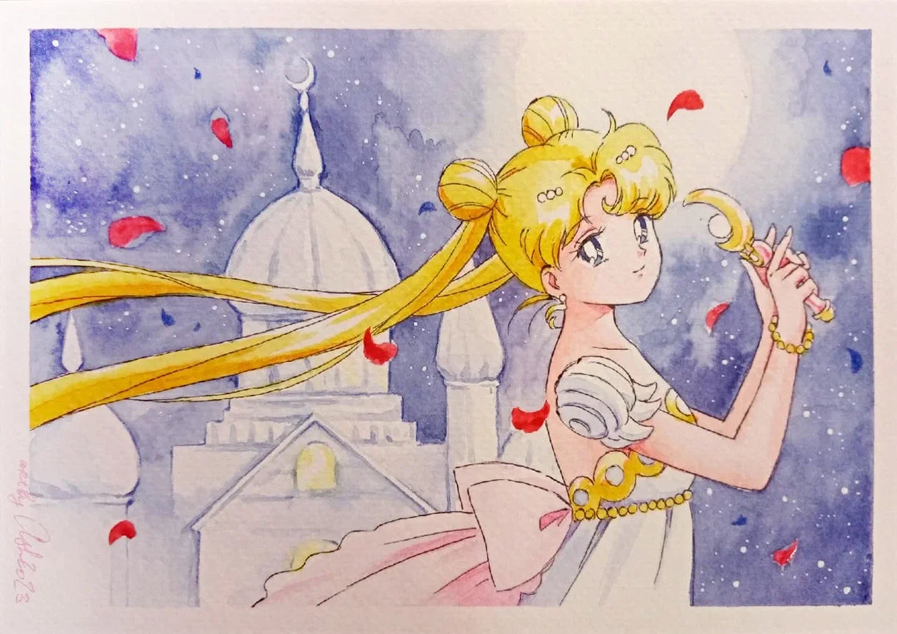 Fanart "The Future in Your Hands", 2023. Postcard / print