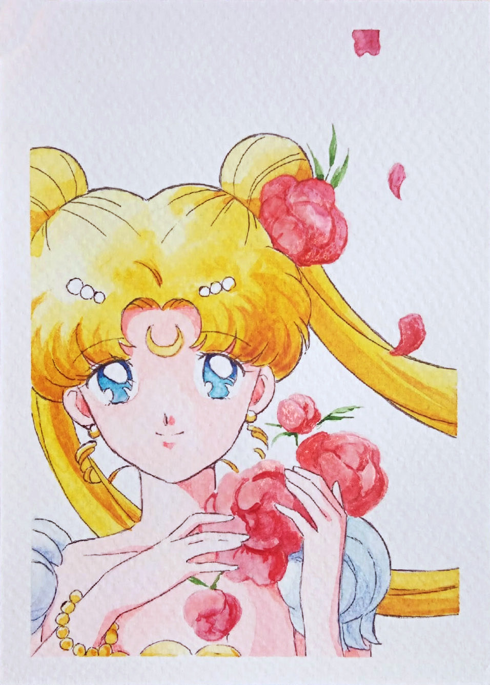 Watercolour print. Fanart by Valery ASH, 2023. Print