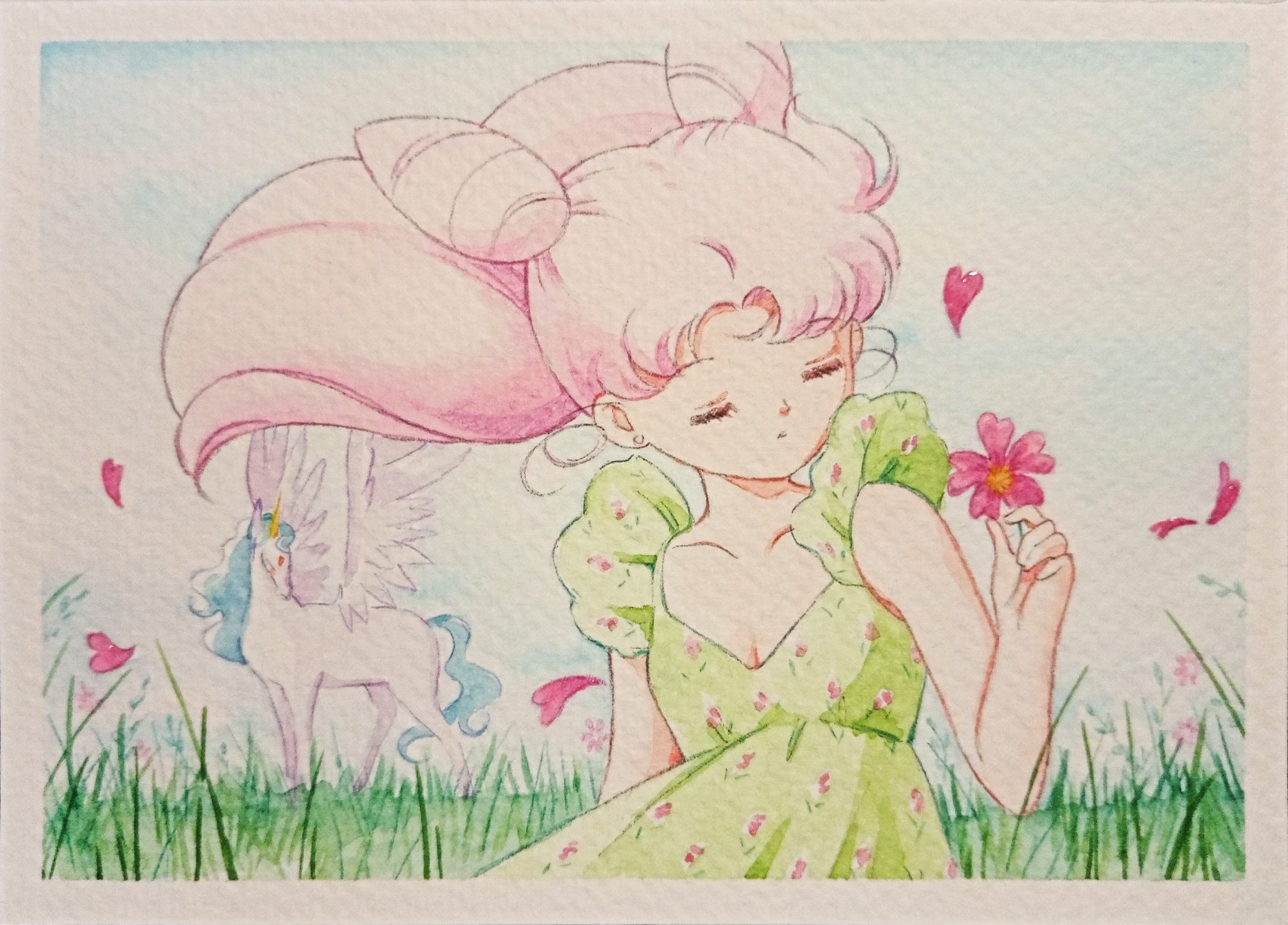 "Meadow Encounter" by Valery ASH, 2023. Print