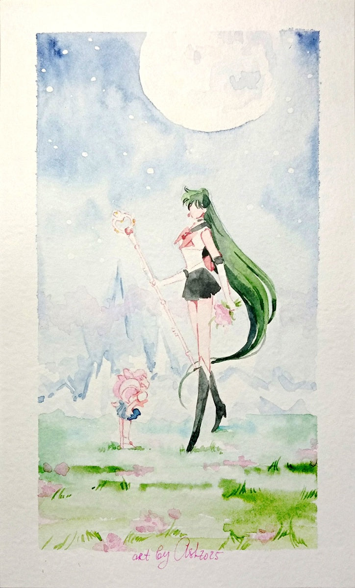 Fanart "My Guide", 2025. Postcard