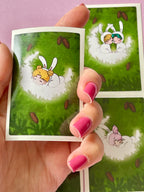 “Sleeping Bunnies", set of 4 stickers