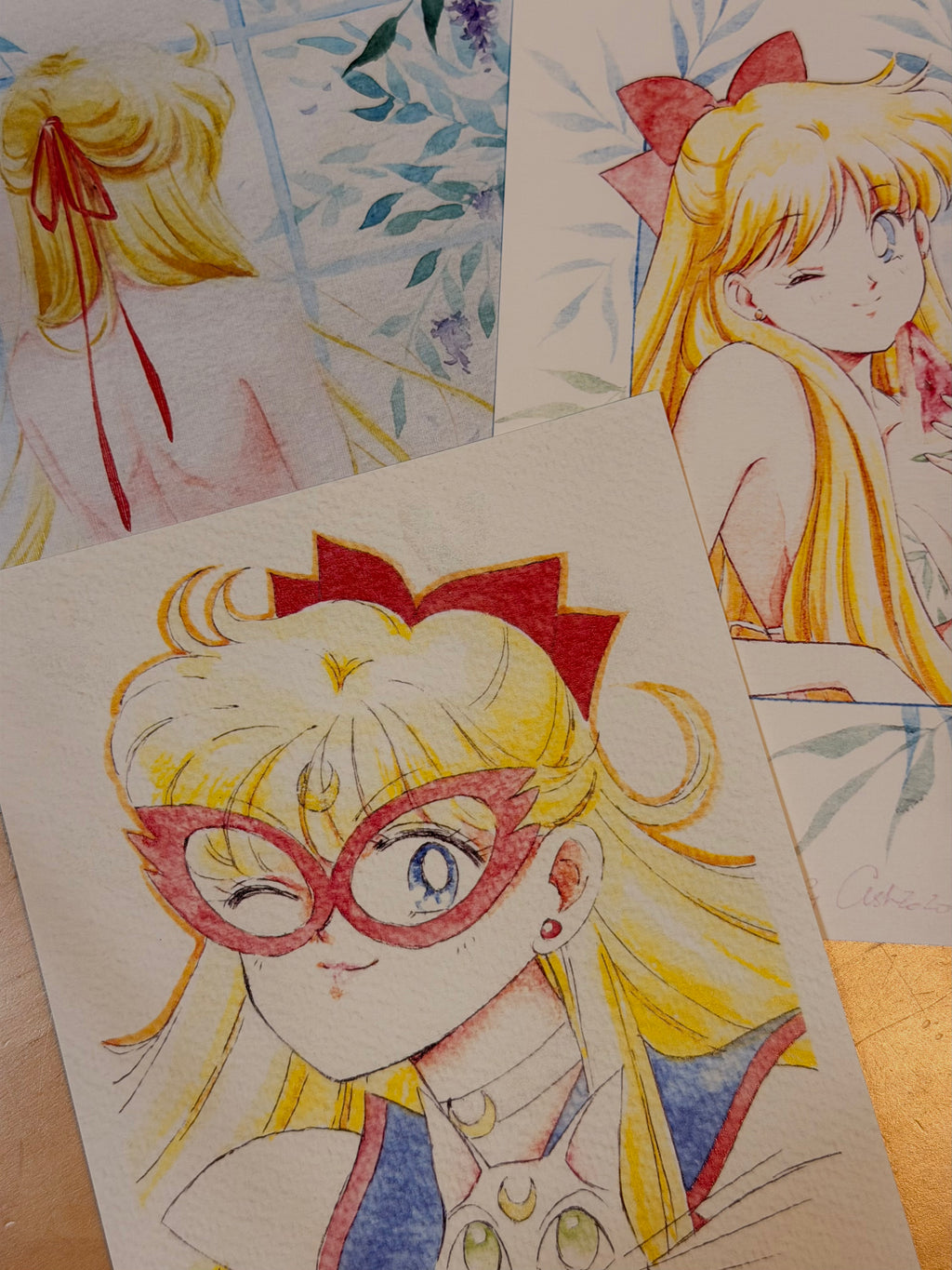 Moonlight Holiday Set "Shibuya" (1 watercolor, 3 prints)