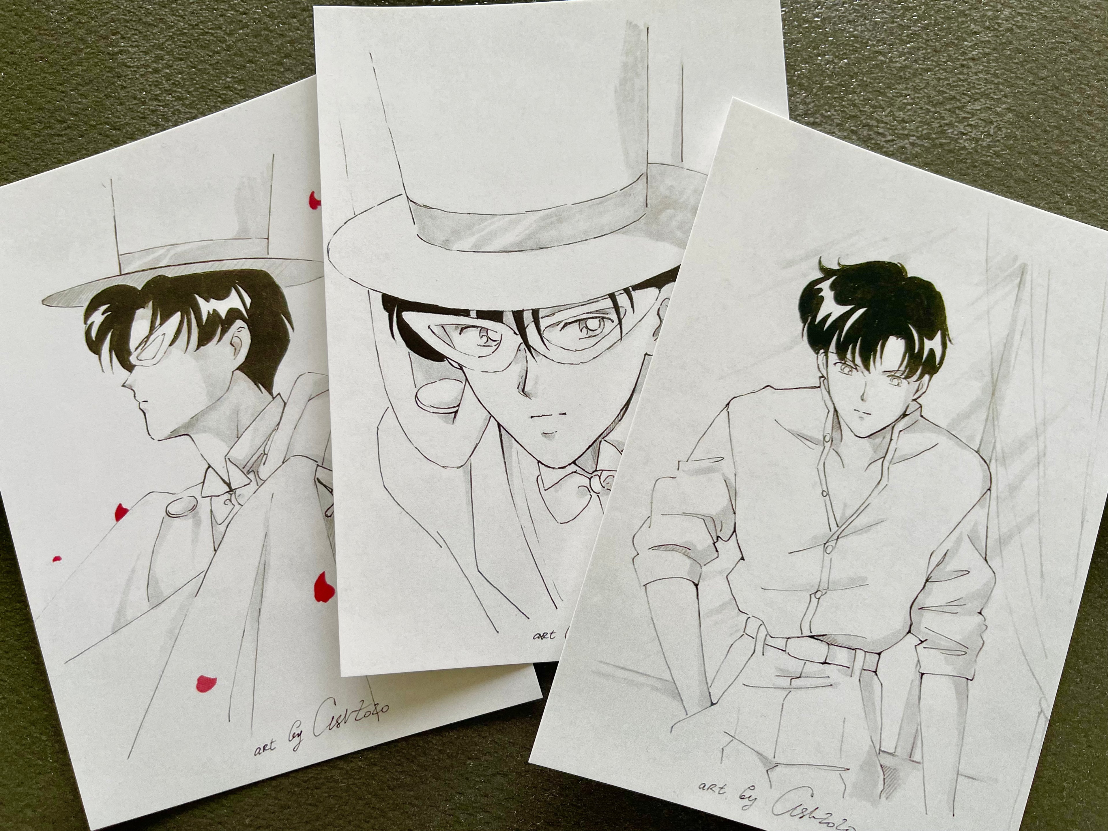 “Tuxedo Mask", set of 3 postcards