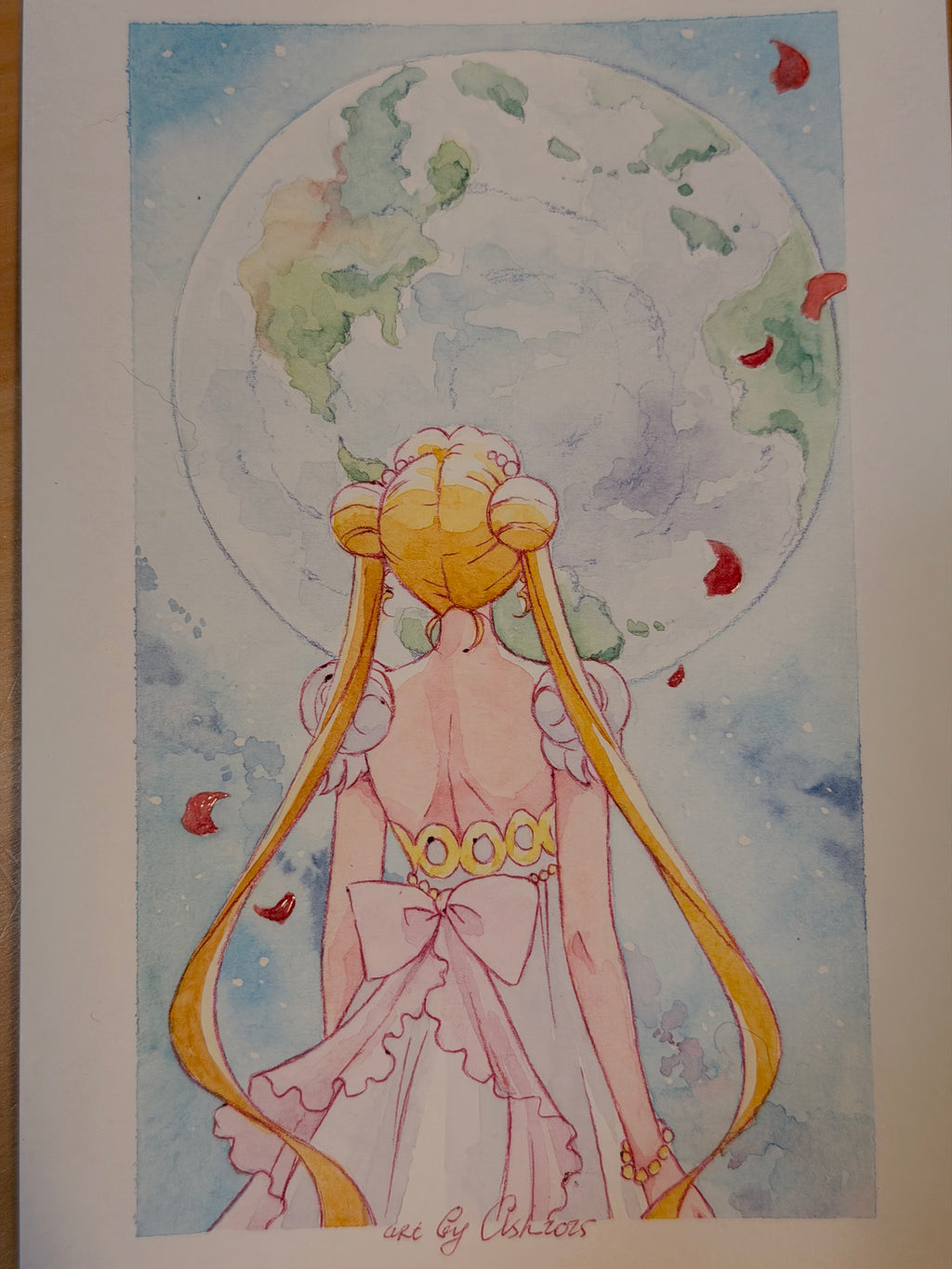 Moonlight Holiday Set "Shinjuku" (1 watercolor, 4 postcards)