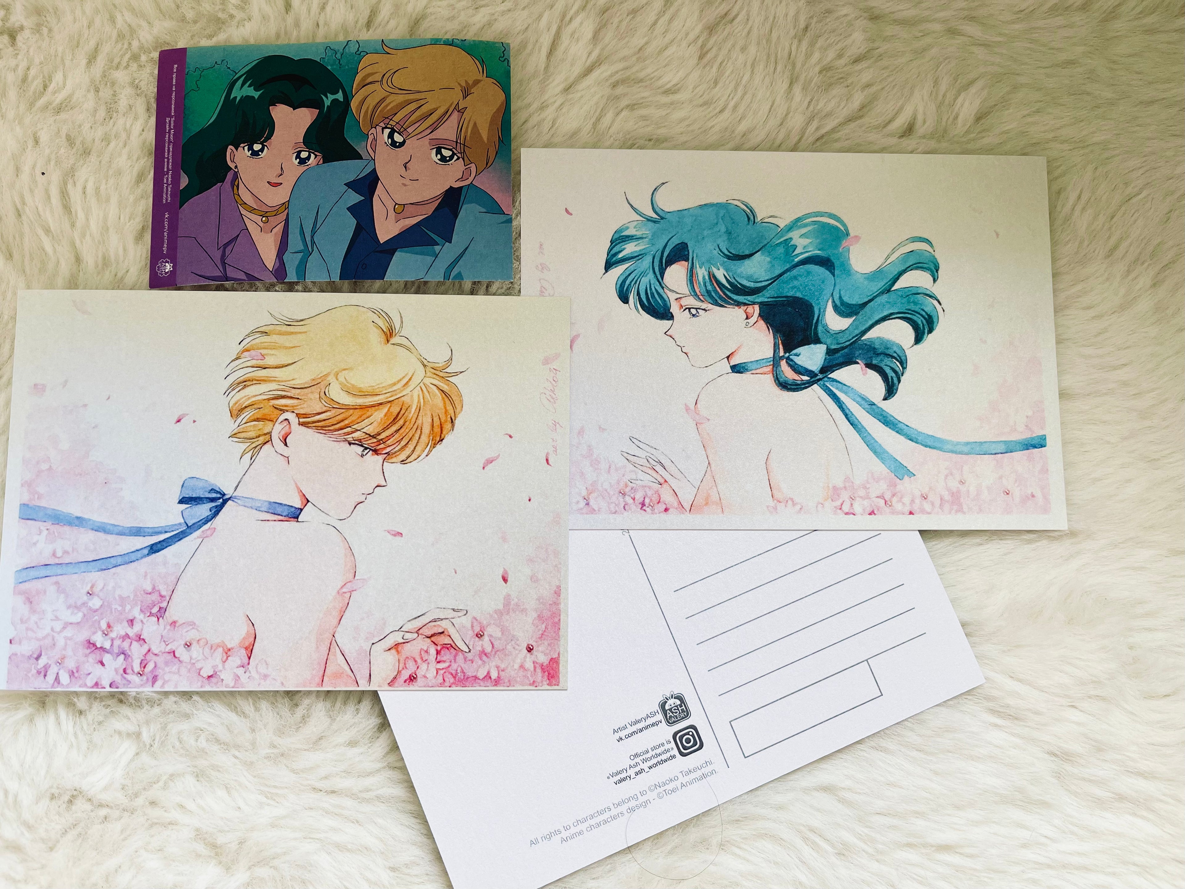 Postcards set + sticker (3 items)
