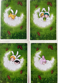 “Sleeping Bunnies", set of 4 stickers