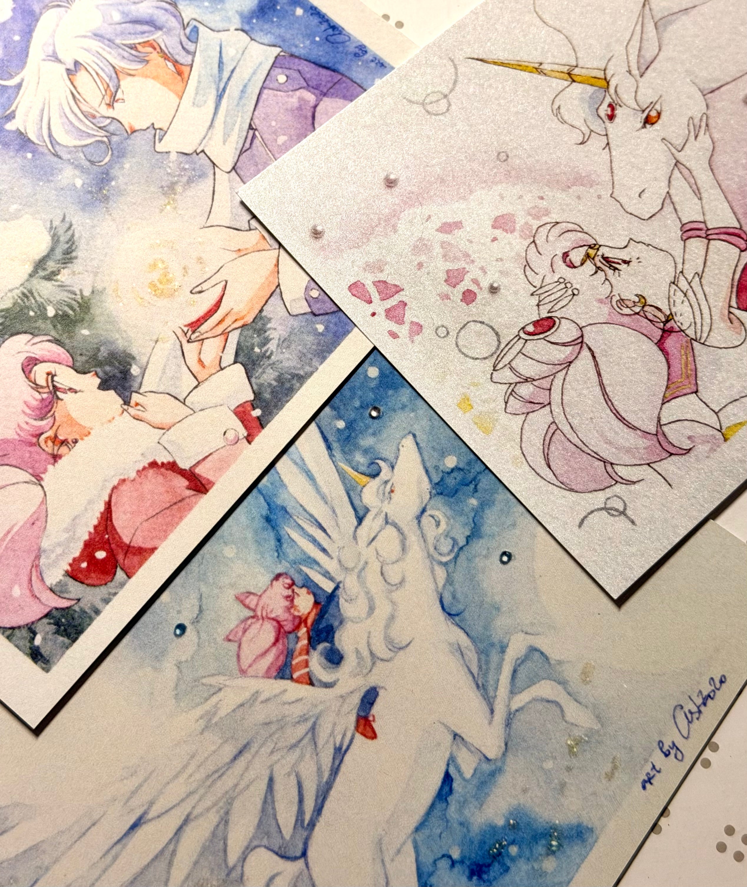 Moonlight Original Set "Sendai" (1 original art, 9 postcards)