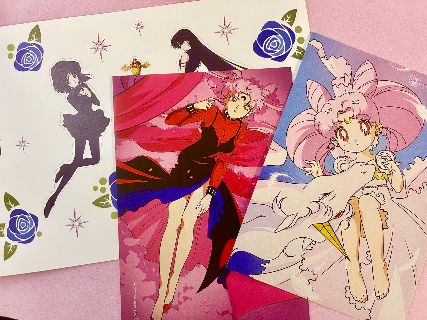 Inventory cleanup - Chibi Usa & Hotaru Stickers (3 items)