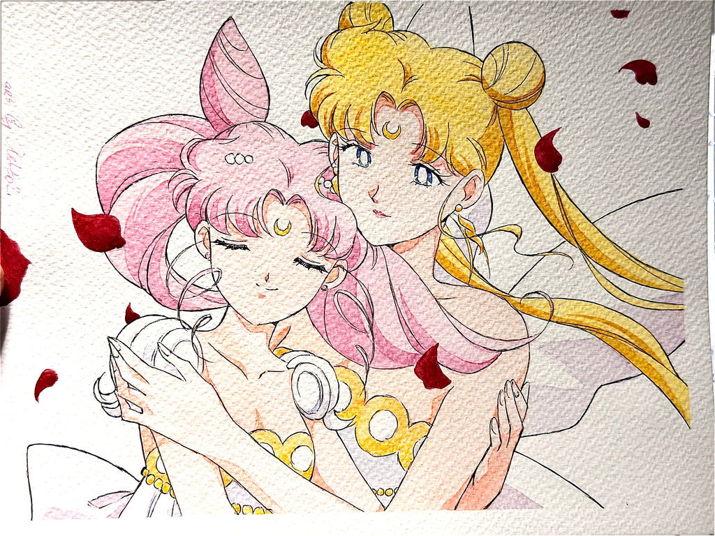 Moonlight Original Set "Naha" (1 original art, 9 stickers)