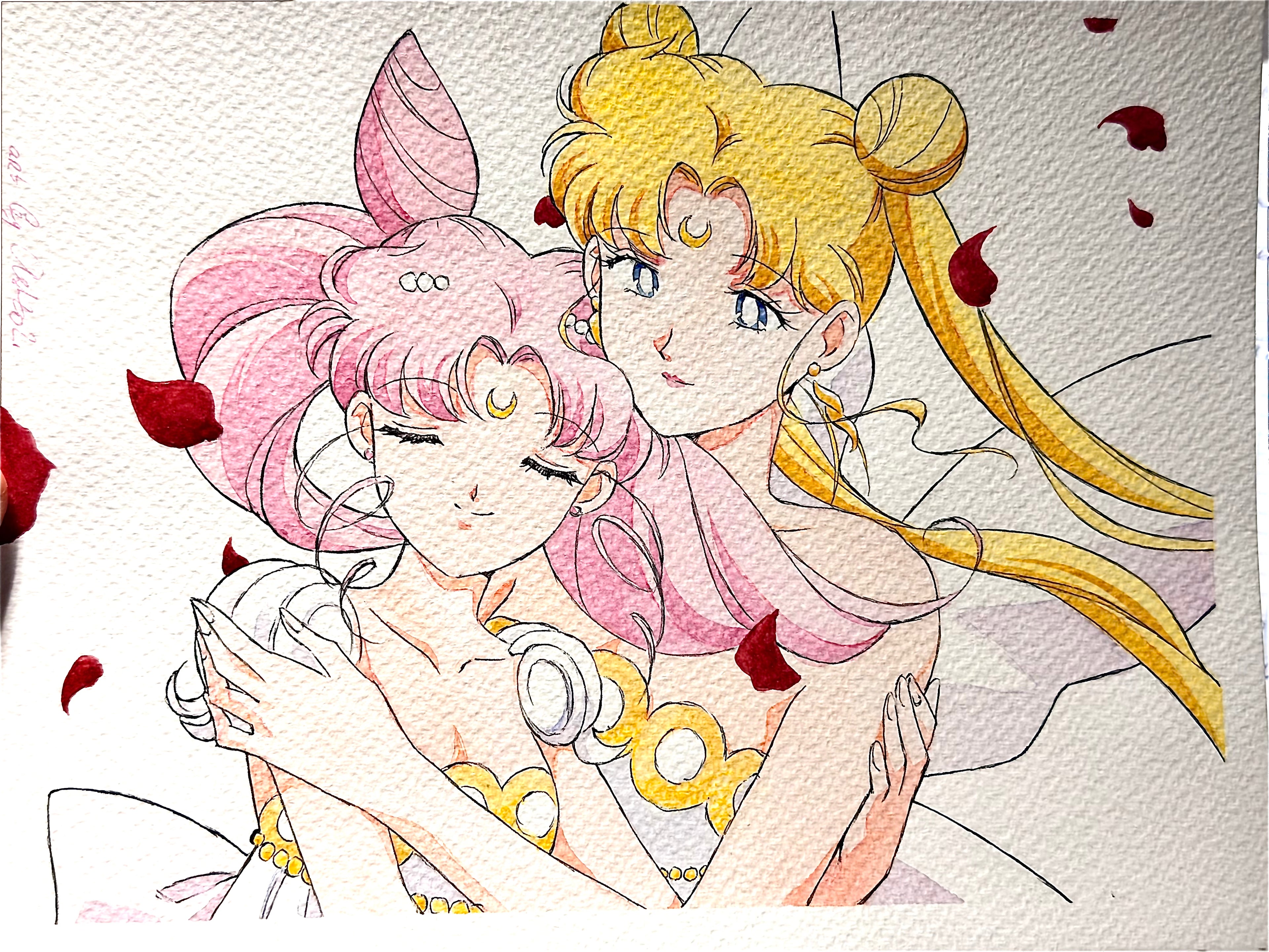 Moonlight Original Set "Naha" (1 original art, 9 stickers)