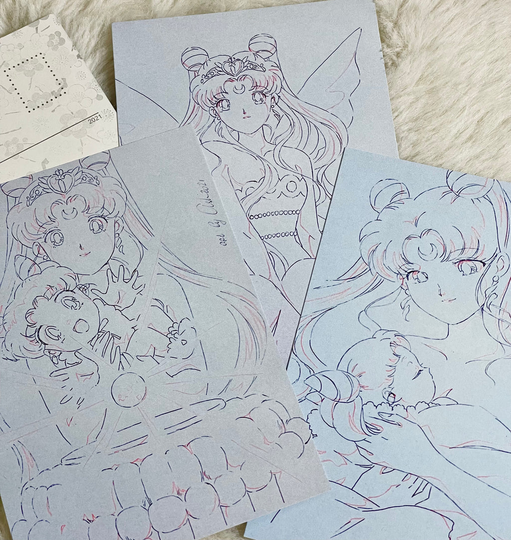 Inventory cleanup- “Mother Queen", set of 3 postcards