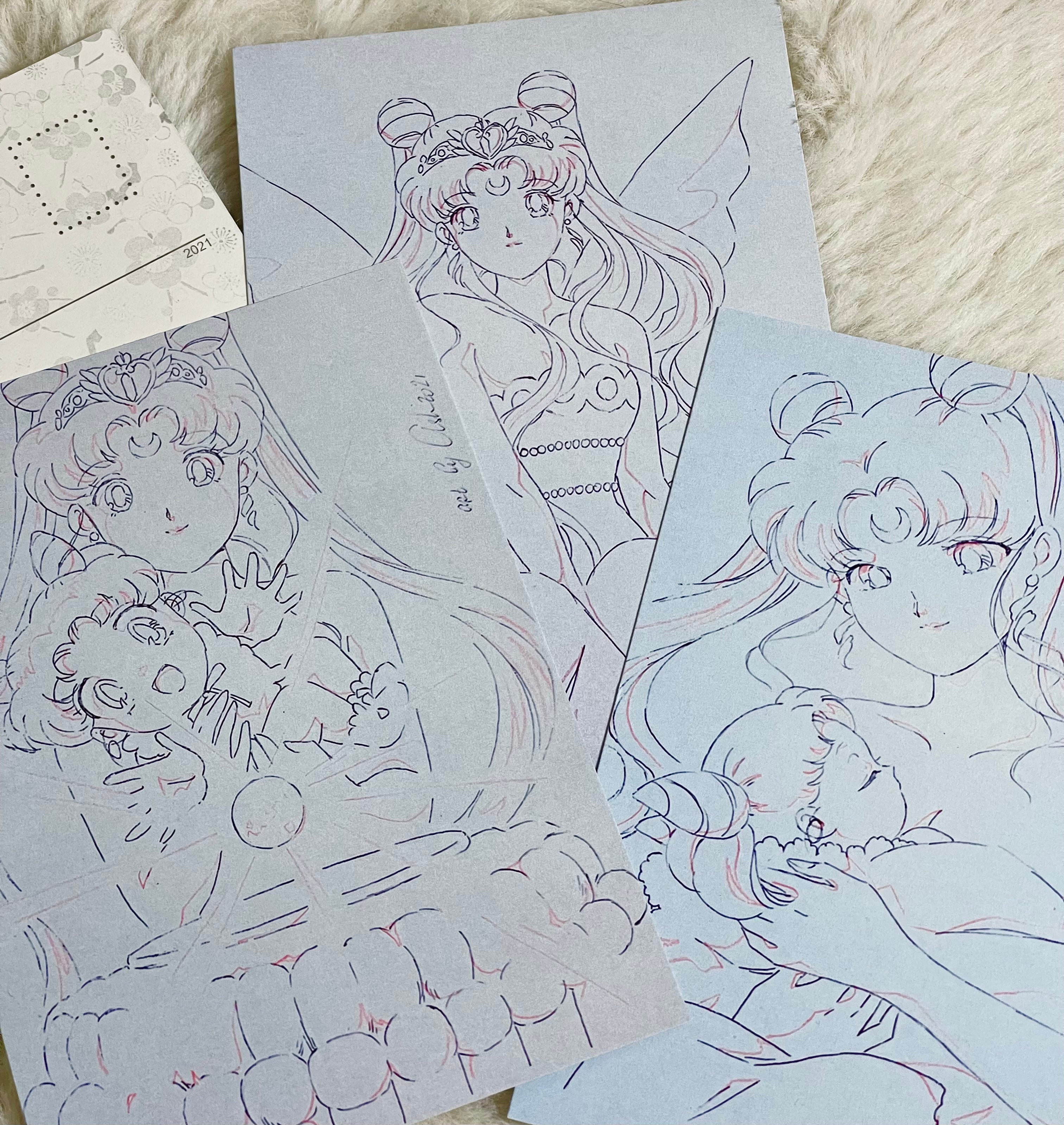 Inventory cleanup- “Mother Queen", set of 3 postcards