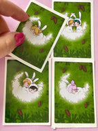 “Sleeping Bunnies", set of 4 stickers