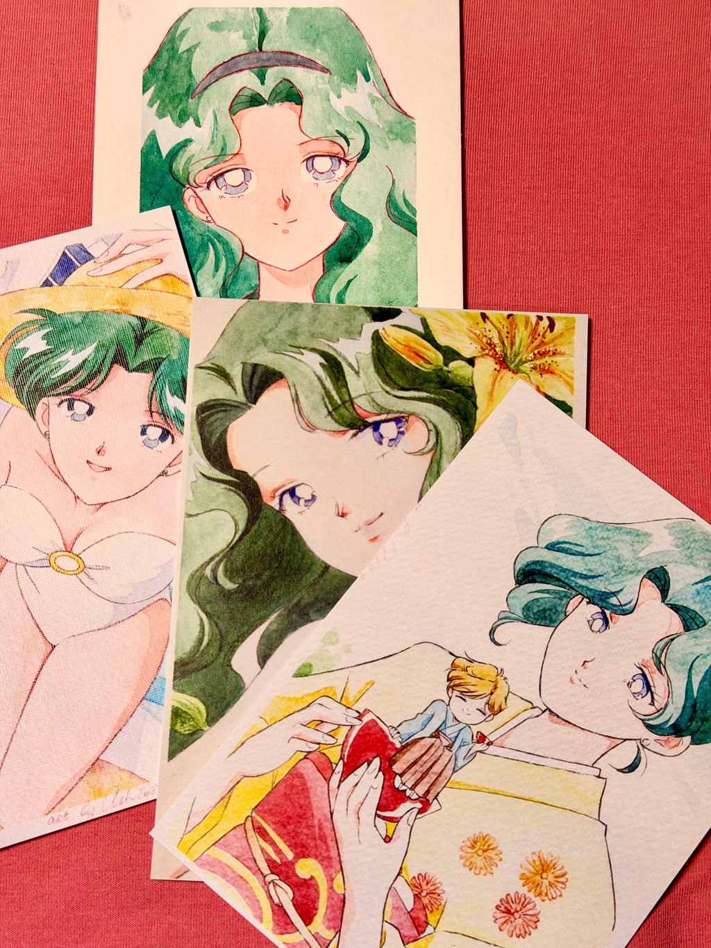 Moonlight Holiday Set "Yokohama" (1 watercolor, 3 postcards)