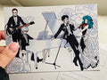 Fanart "Concerto for Piano and Violin", 2016. Postcard
