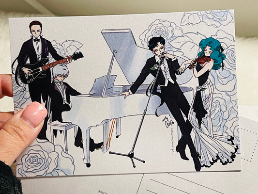 Fanart "Concerto for Piano and Violin", 2016. Postcard