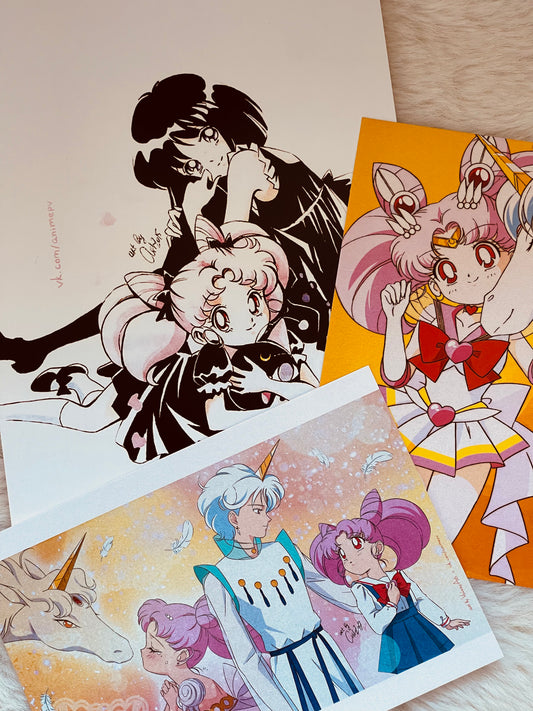 Inventory cleanup - Poster, Postcards, Holographic stickers(5 items)