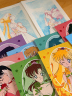 Moonlight Holiday Set "Iwakura" (2 watercolor arts, 8 postcards)